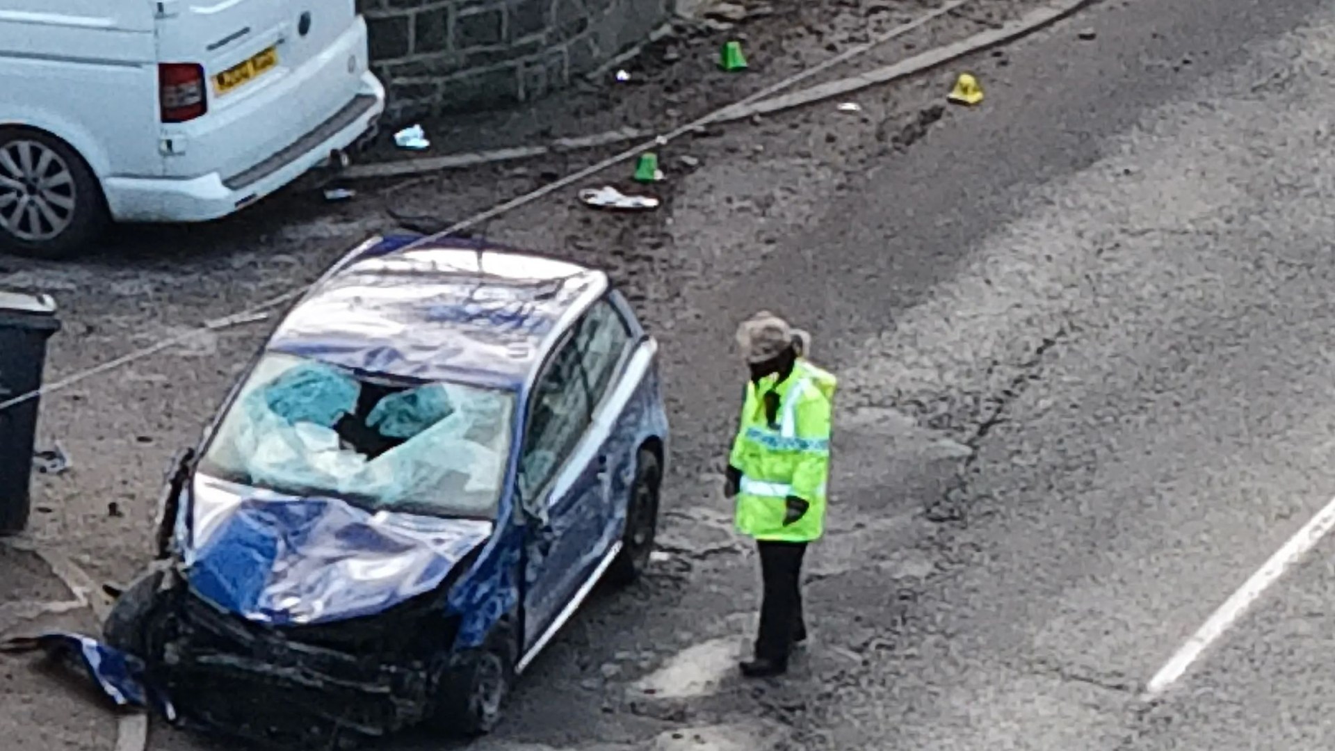 Man killed and one-year-old toddler fighting for life after car smashes into pedestrians before hitting wall – The Scottish Sun