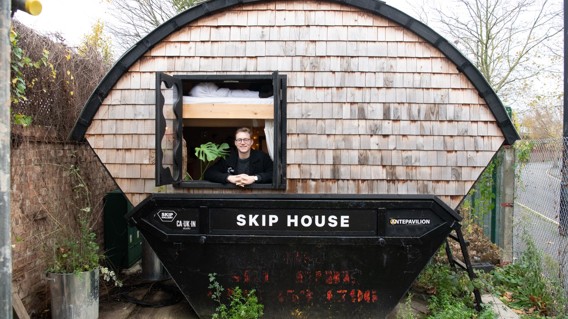 I save £1,500 a month living in a skip in central London - I bring friends over & I've never had any complaints