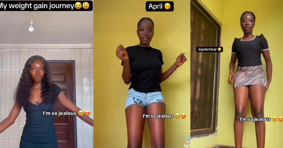 Lady Shares Her Remarkable Transformation After Going on A Weight Gain Journey (VIDEO)