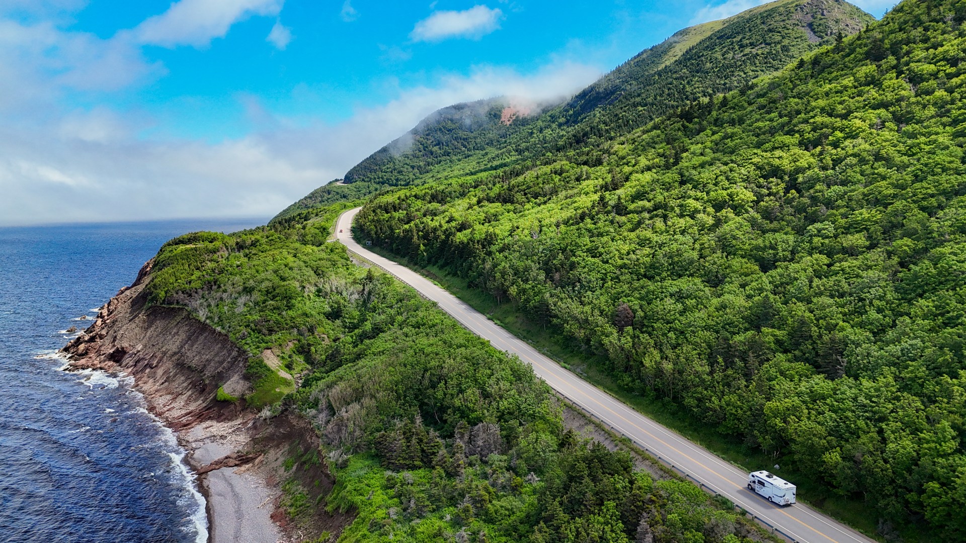 Take a motorhome & discover this Canadian province's picturesque coastal villages, national parks, whales and bears