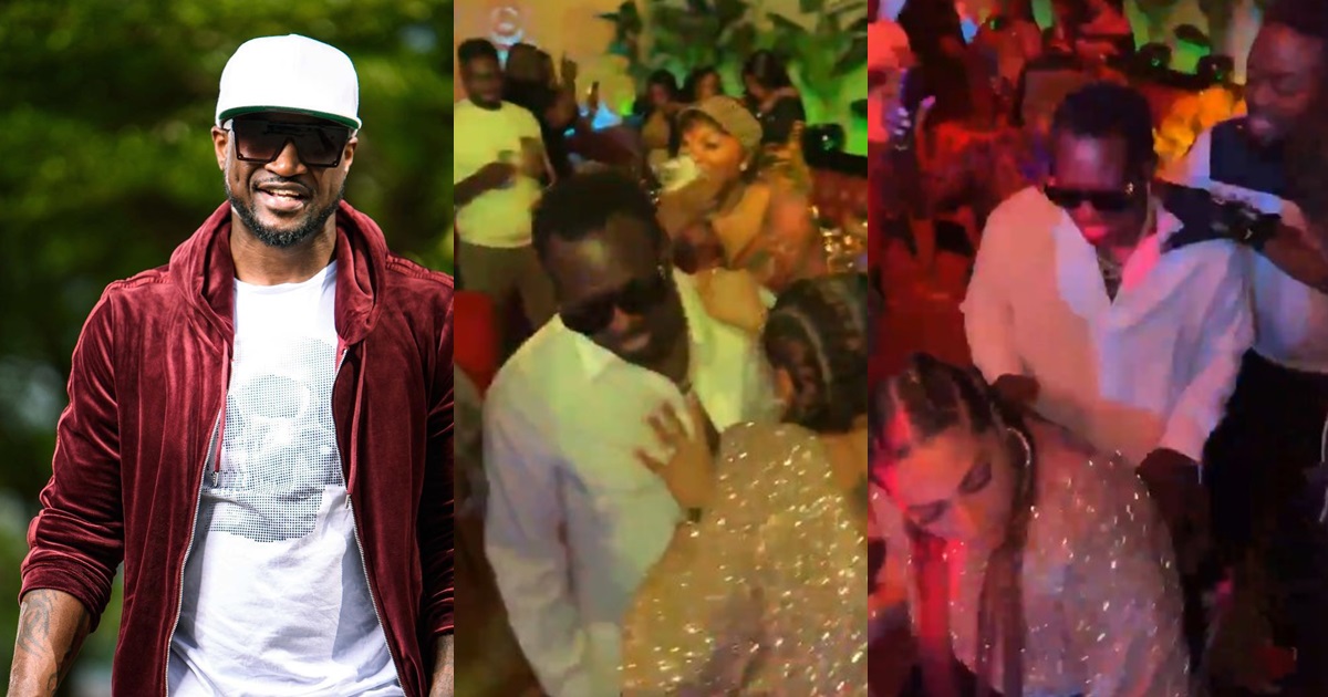 Singer Peter Okoye reacts to trending video of his wife, Lola, dancing suggestively with Terry Apala at a club (WATCH)