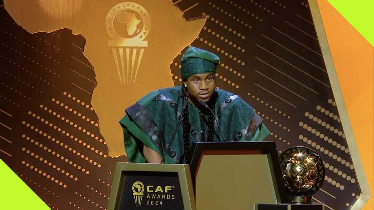 Ademola Lookman Reacts in Yoruba After Winning 2024 CAF Player Award, Video