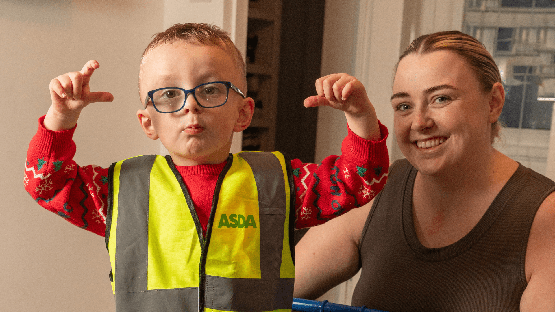 Adorable boy, 4, devoted to collecting rubbish relishes personalised bin as birthday gift