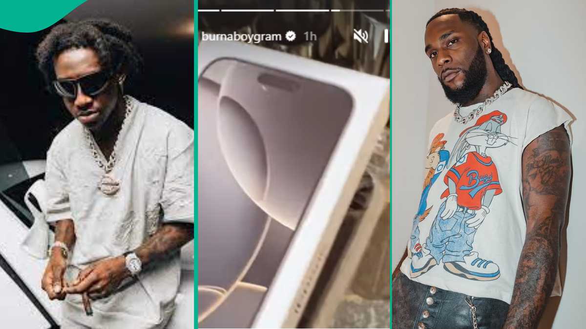 Burna Boy Sweetly Expresses Love For Shallipopi After Singer Gifted Him iPhone 16: "Shalli na Scam"