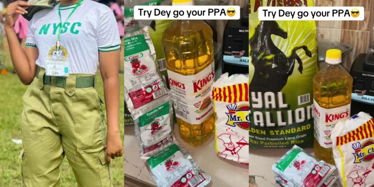 Corper flaunts mouthwatering Christmas packages received from PPA