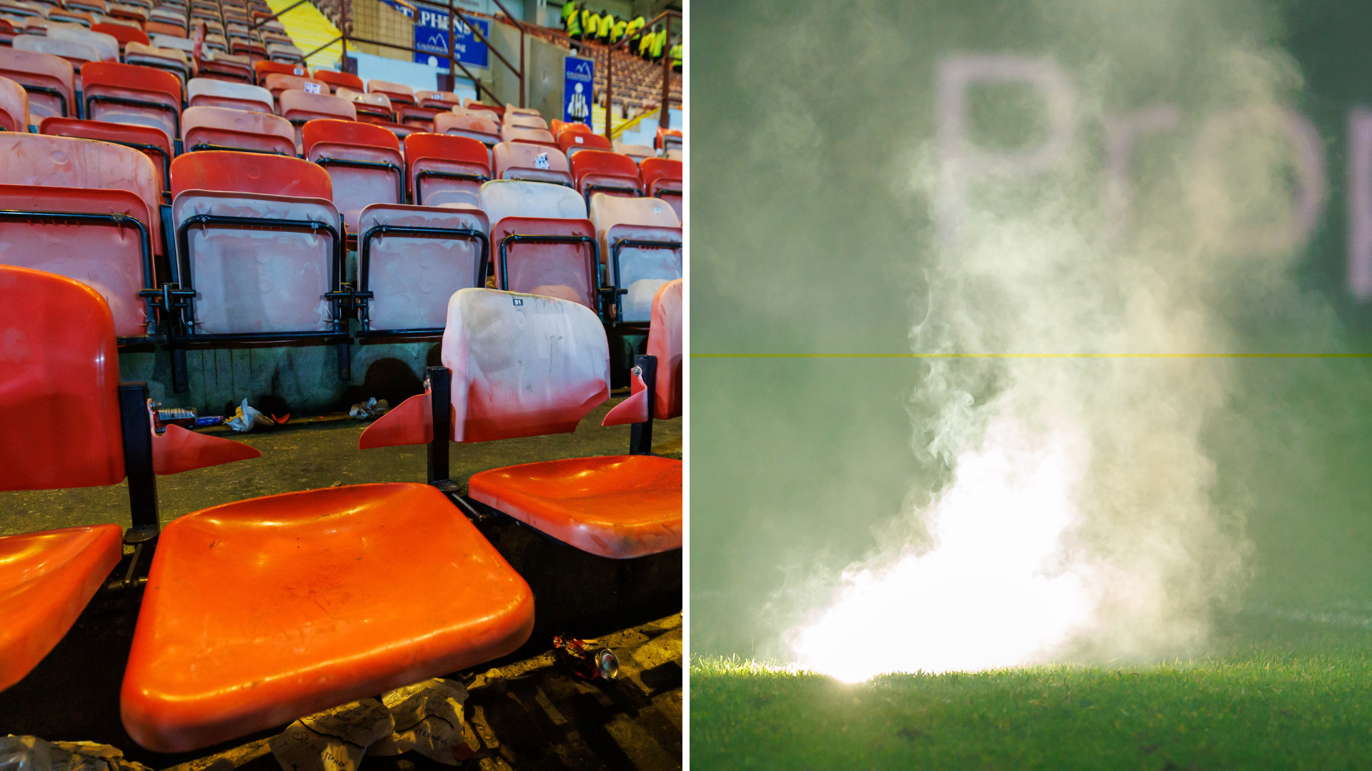 Dunfermline v Falkirk derby descends into chaos as seats damaged and fans arrested after missiles aimed at players