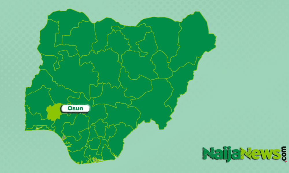 Map of Osun State, Nigeria