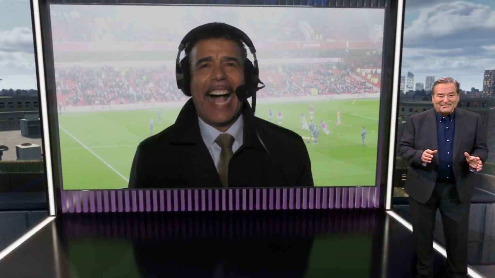 Fans have 'tears in eyes' as Sky Sports icon Chris Kamara reunited with old pal Jeff Stelling on shock commentary return