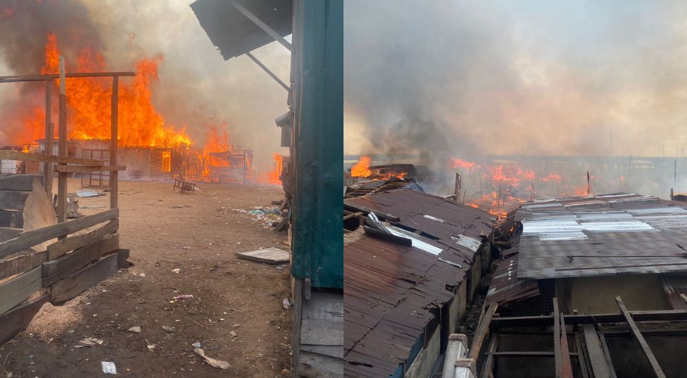 Fire guts popular spare parts market in Ibadan