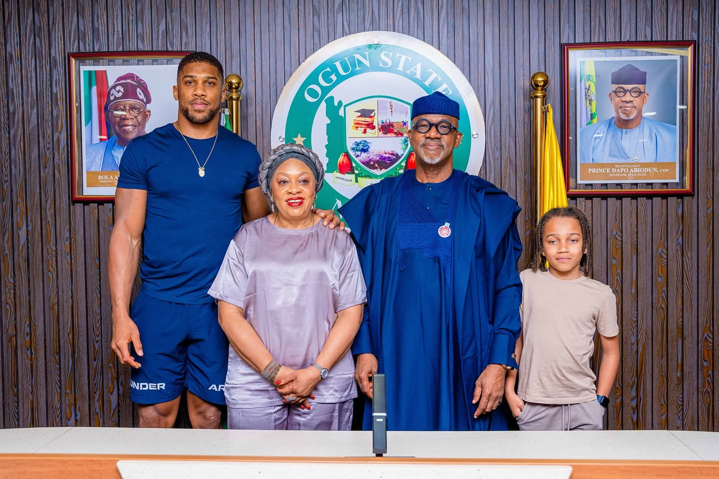 Gov Abiodun Hosts Anthony Joshua, Appoints Boxer Ogun Sports Ambassador