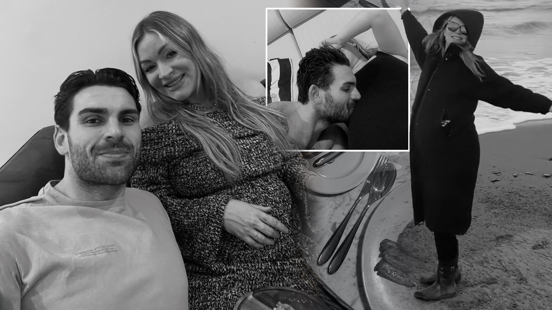 Inside Laura Woods' romantic Christmas with Love Island star fiancee Adam Collard as he kisses her growing baby bump