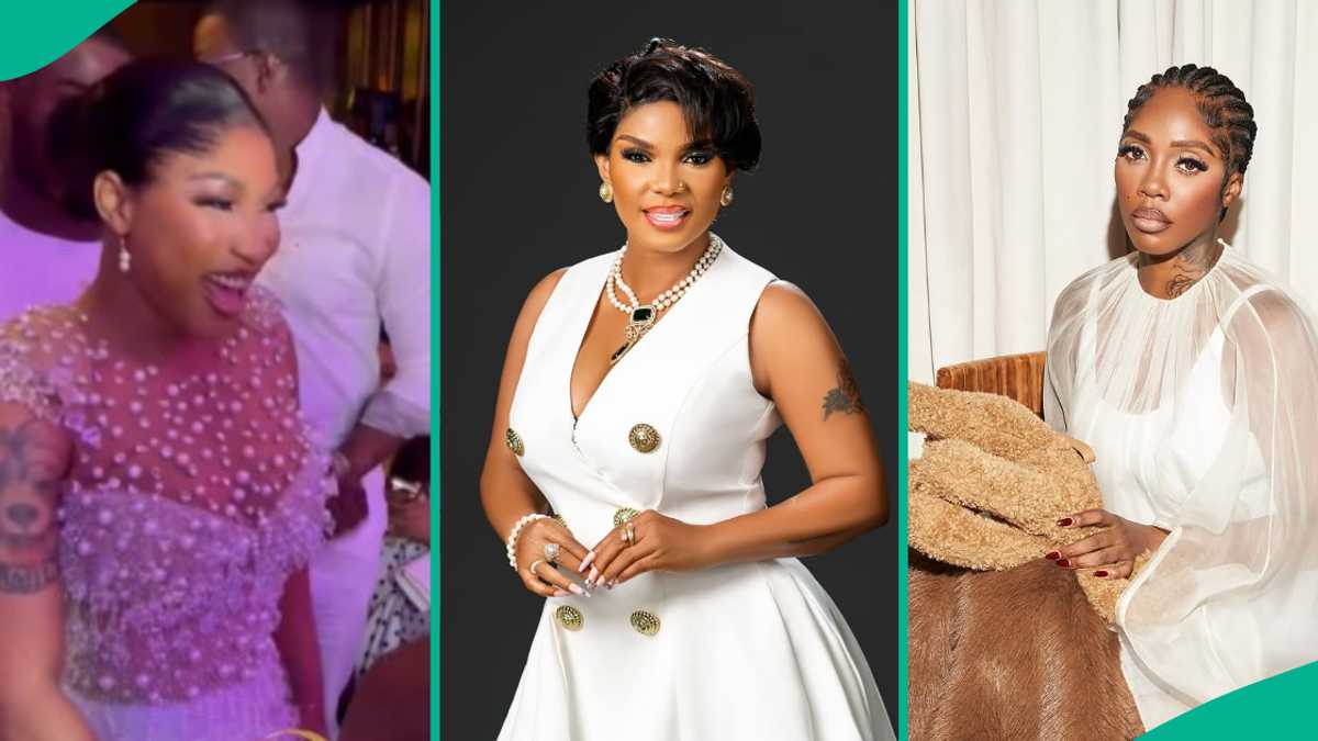 Iyabo Ojo’s All-White Party: Videos As Tonto Dikeh, Tiwa Savage, KCee, E-Money, Celebs Storm Event