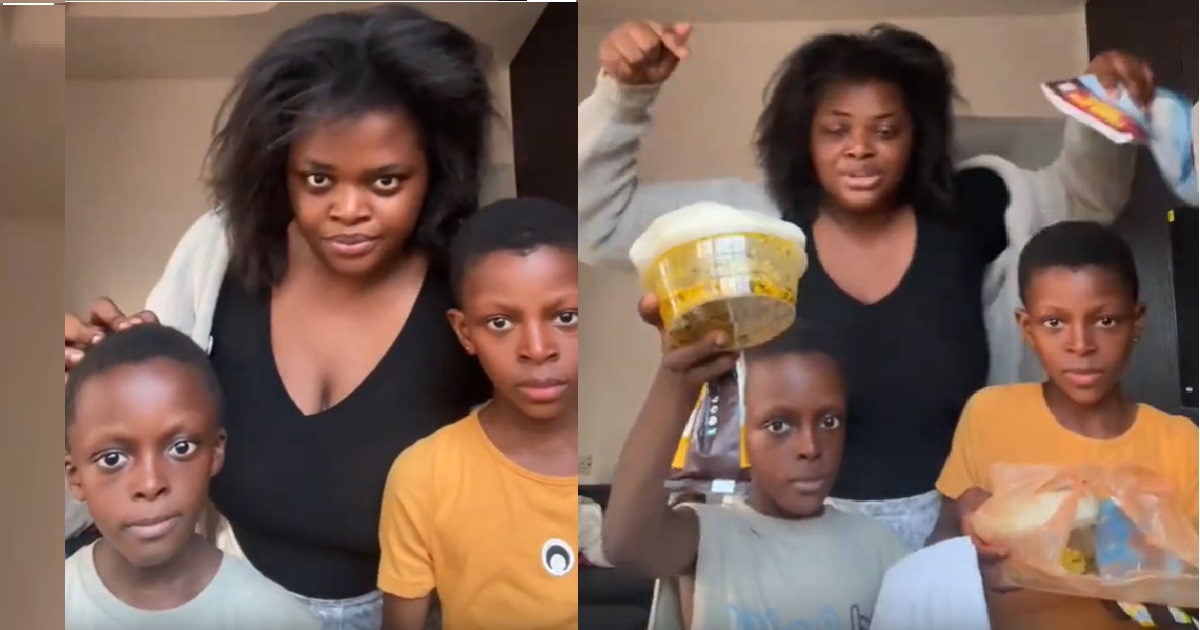 Lady calls out her siblings’ school for serving them akpu and egusi soup at their end of year party (VIDEO)