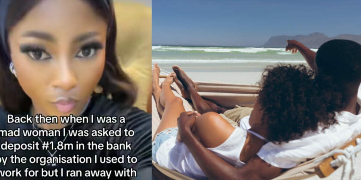 Lady shares how she and boyfriend ran away with her company's 1.8M only for him to disappear with the money