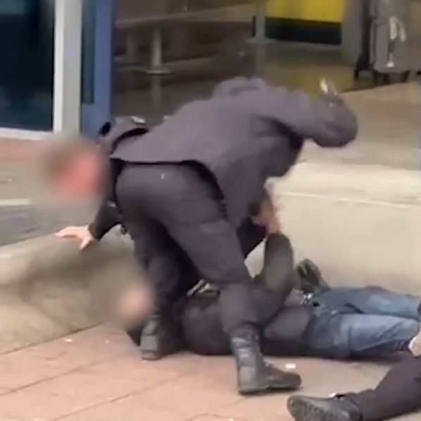 Manchester Airport cops punch & kick man pinned to floor - weeks after officers cleared over previous arrest vid