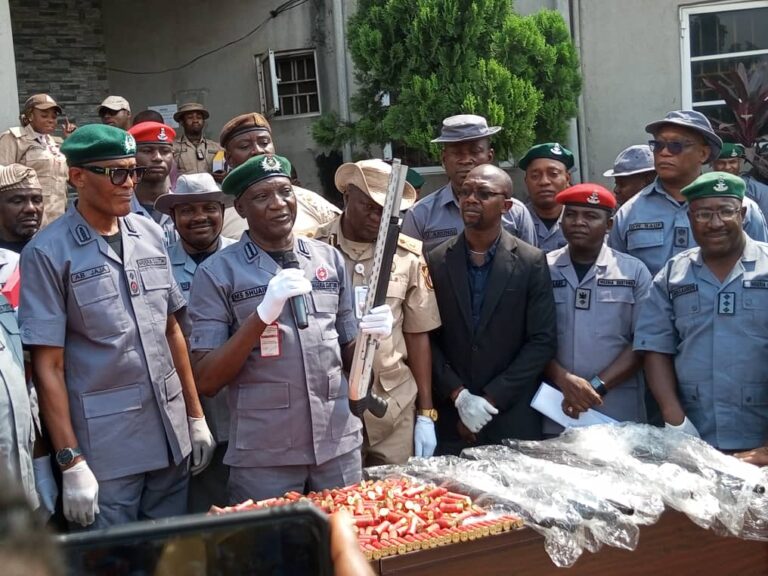 Operatives Seize Six Rifles, 1,125 Ammunition Hidden In Sacks Of Garri