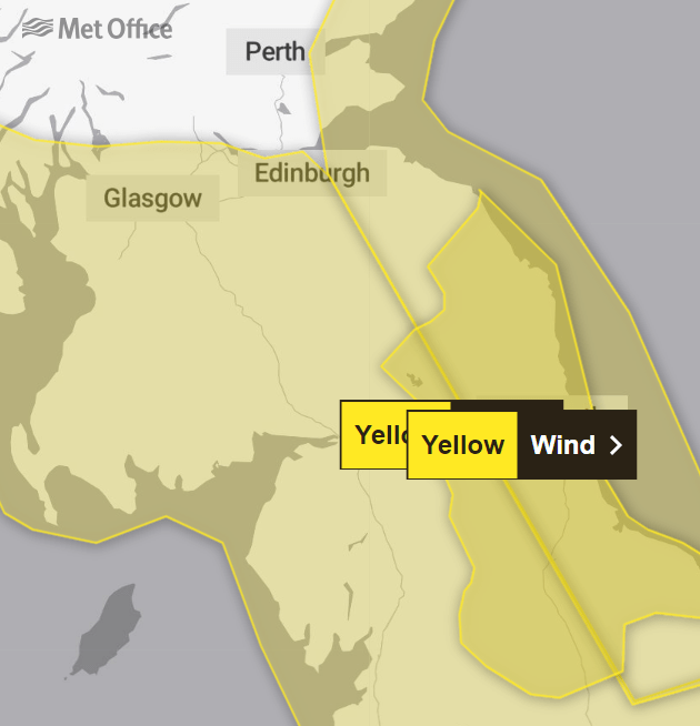 The rain warning has been extended into tomorrow morning