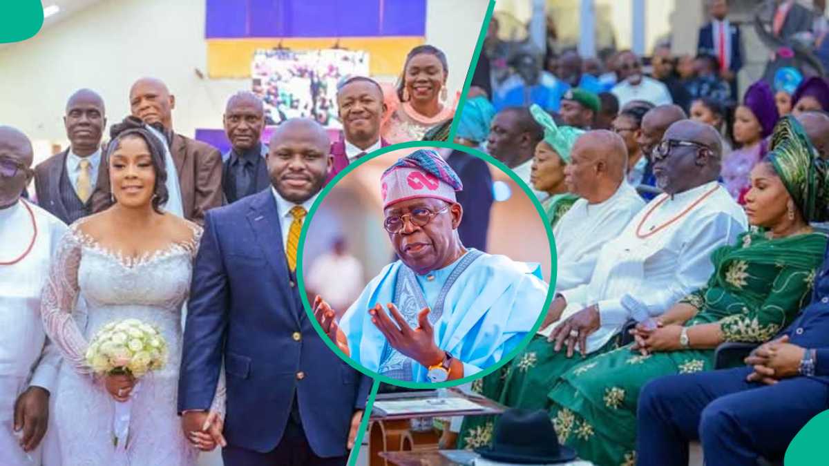 Tinubu, Gwamnoni Sun Halarci Daurin Auren Dan Gwamna, Ya Kwarara Masa Yabo