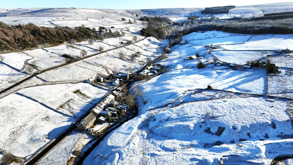 Wintry conditions in Allenheads, Northumberland