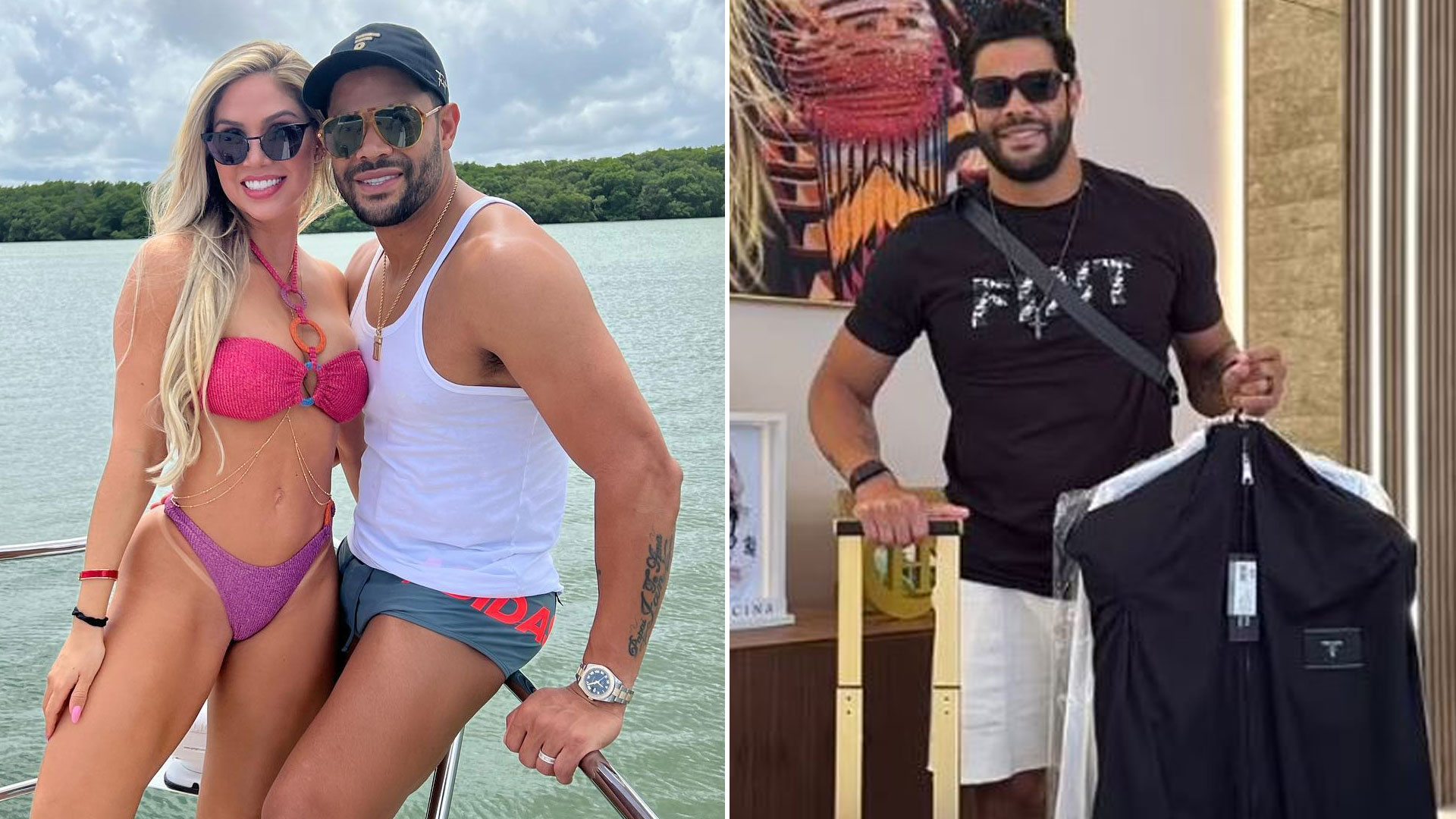 'We unite in one heart' gushes Brazil legend Hulk as he marries ex-wife's NIECE in lavish wedding ceremony