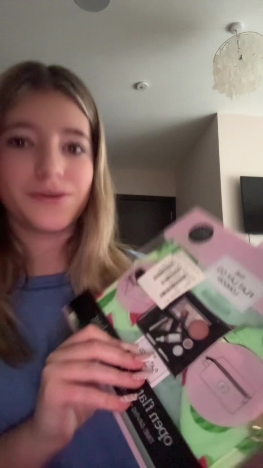 The starlet's daughter showed off her huge present haul on TikTok